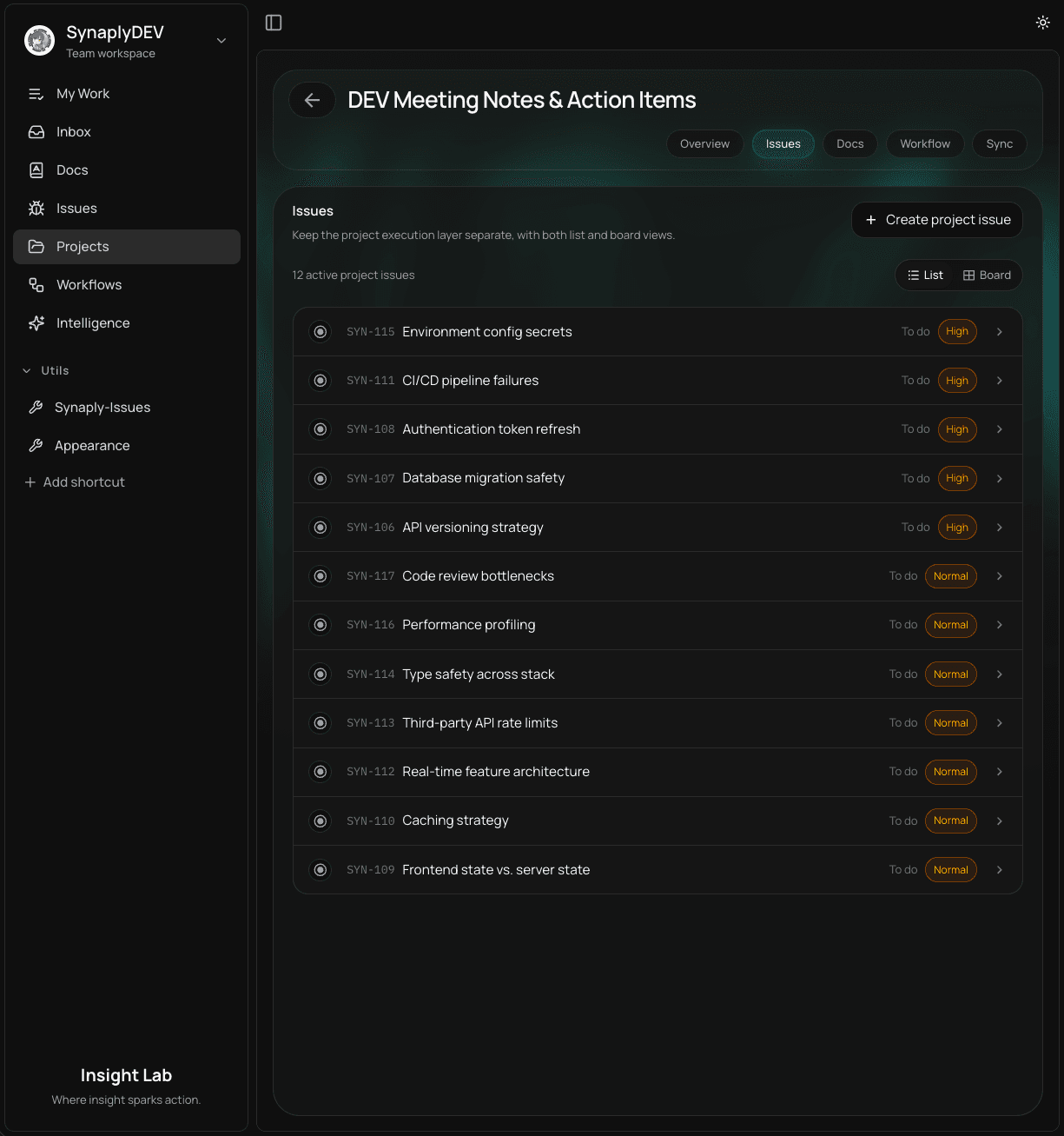 Synaply 产品界面预览